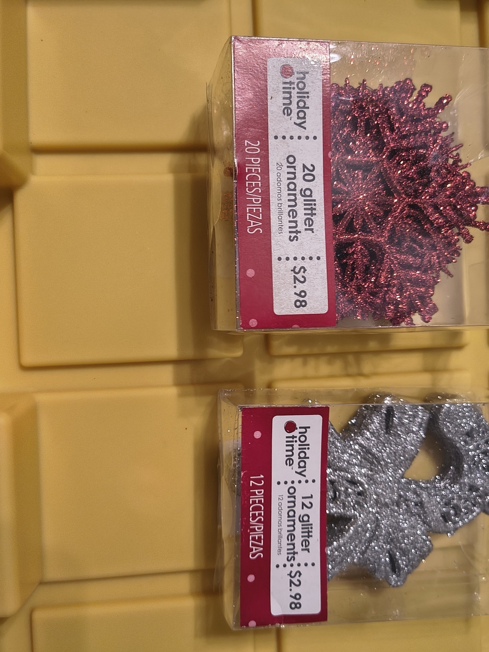 Holiday Time Assorted Glitter Ornaments